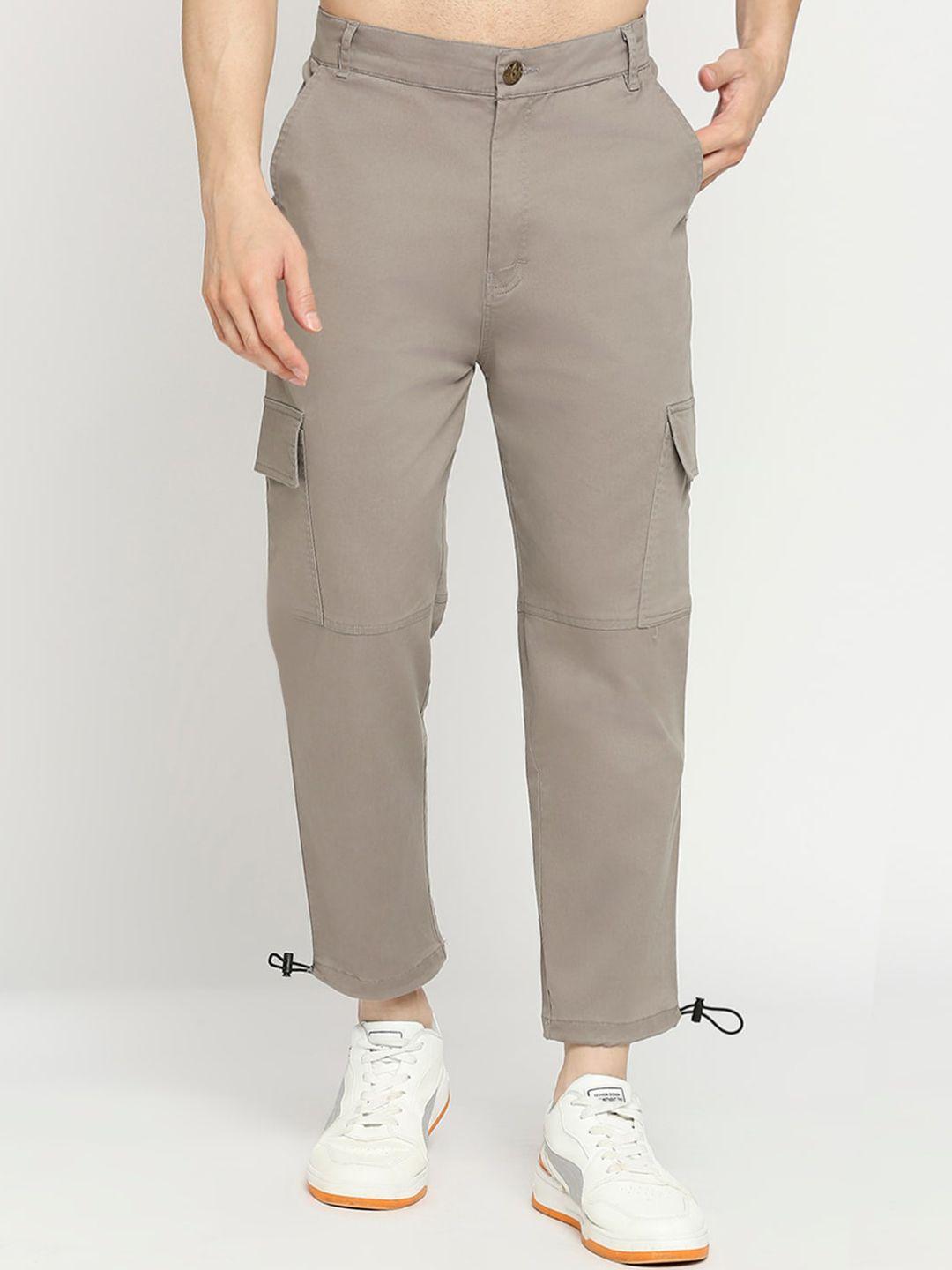 blamblack men comfort cotton cargos trousers