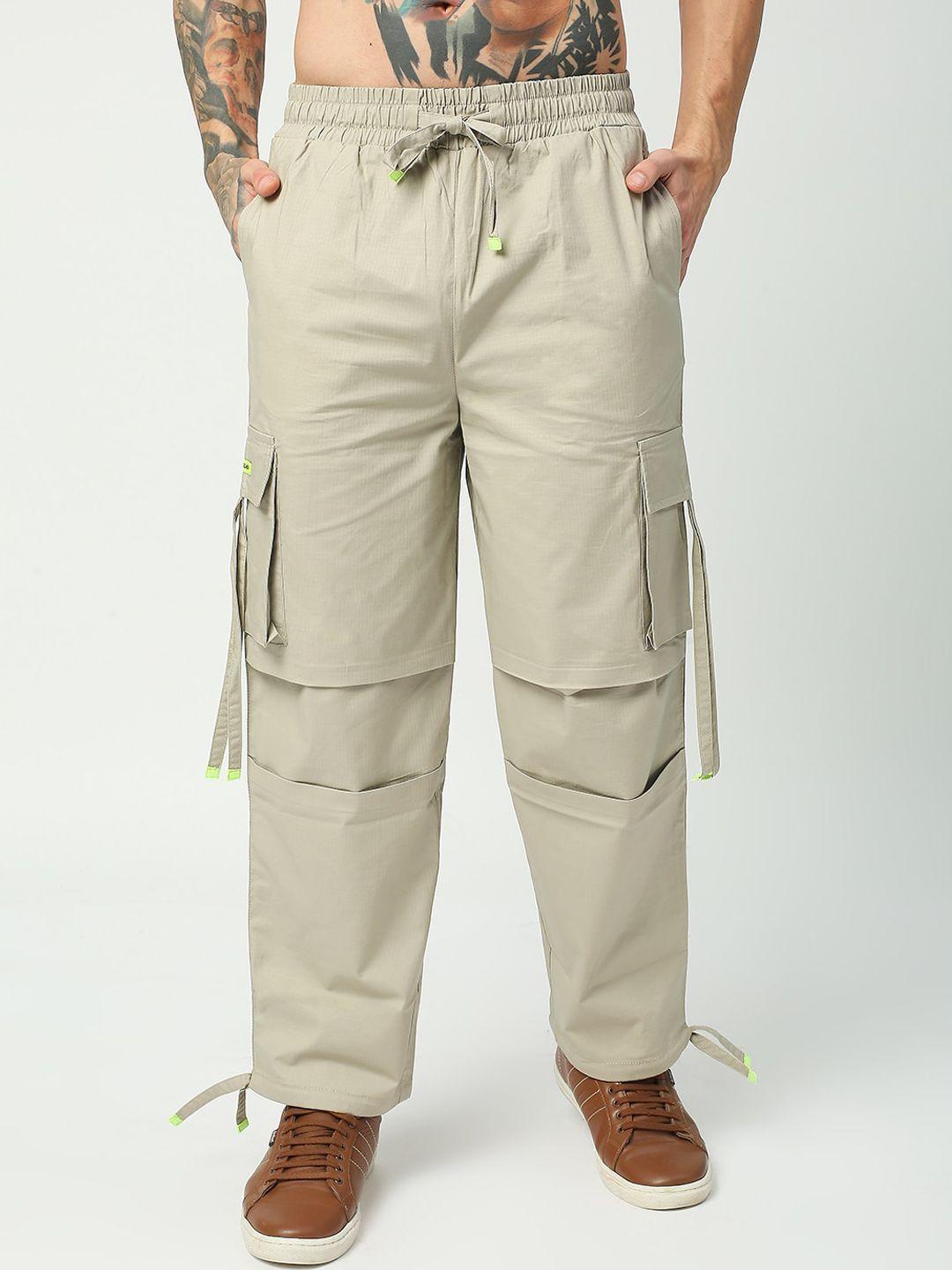 blamblack men mid rise plain cargos