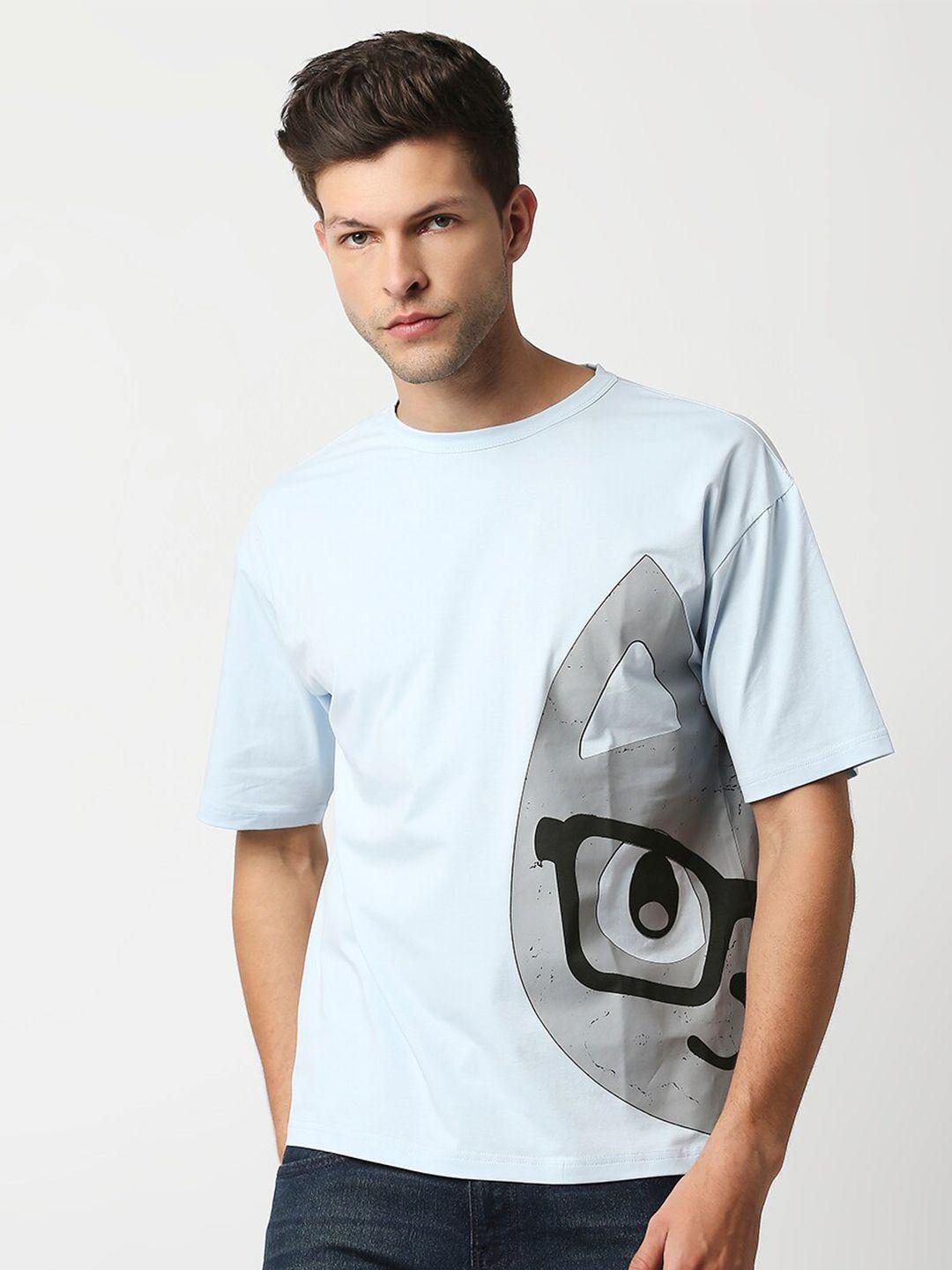 blamblack men printed cotton t-shirt