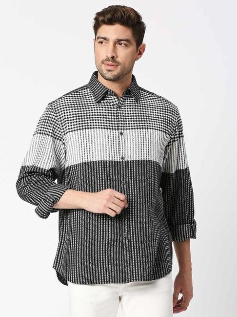 blamblack multi comfort fit striped shirt