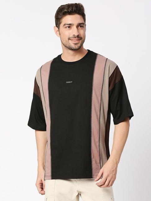 blamblack multi cotton comfort fit striped t-shirt