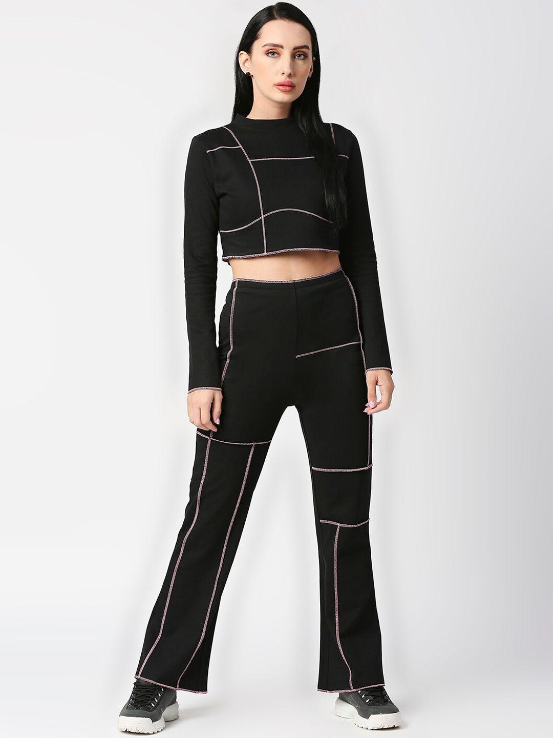 blamblack round neck top & trouser co-ord