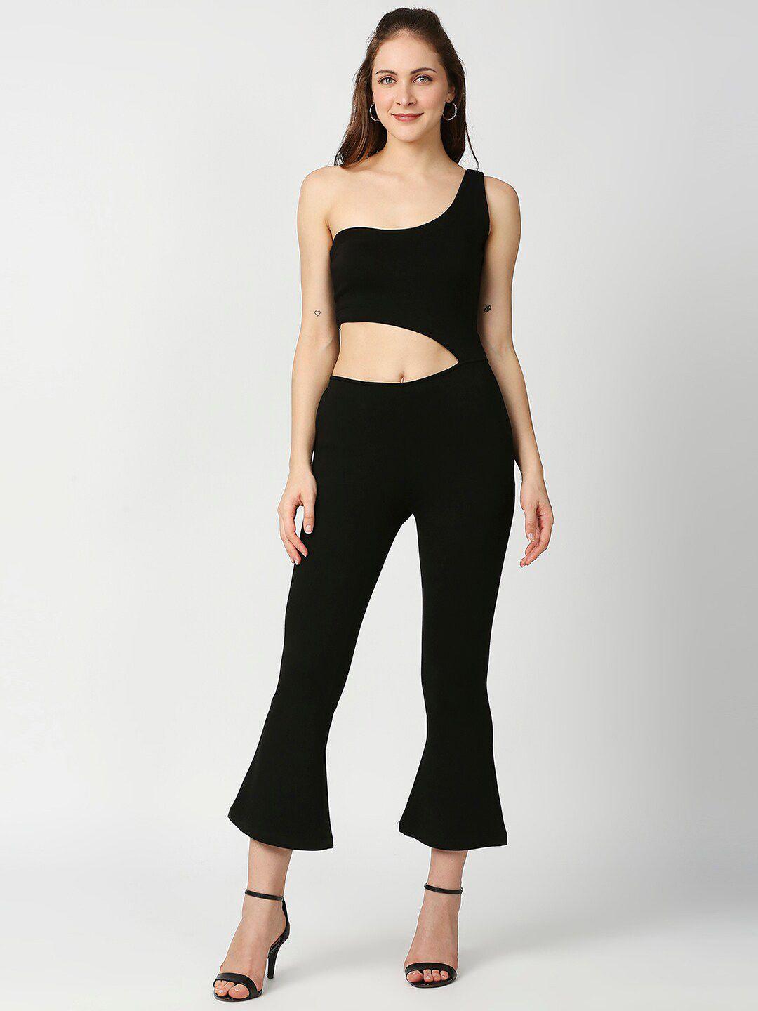 blamblack women black basic jumpsuit