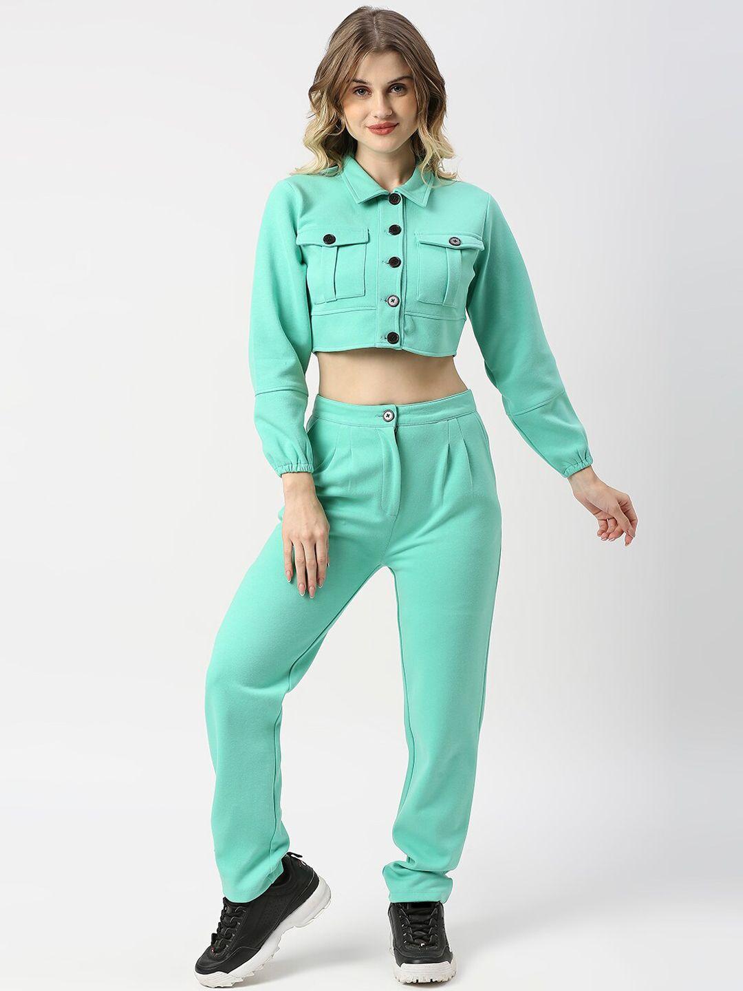 blamblack women cropped top and trousers
