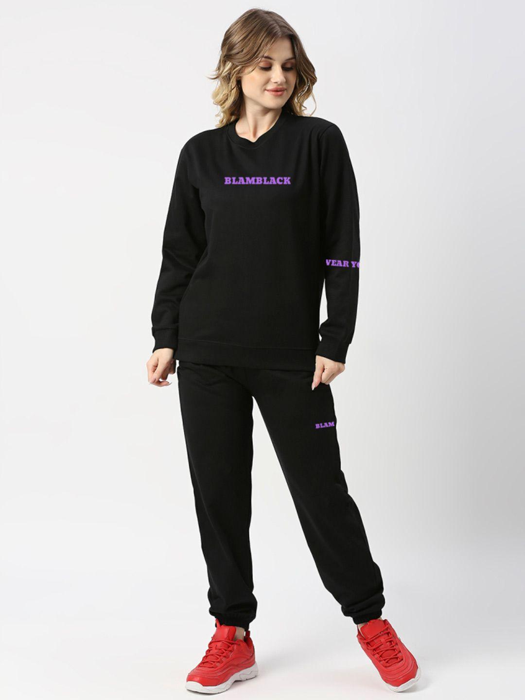 blamblack women sweatshirt & joggers