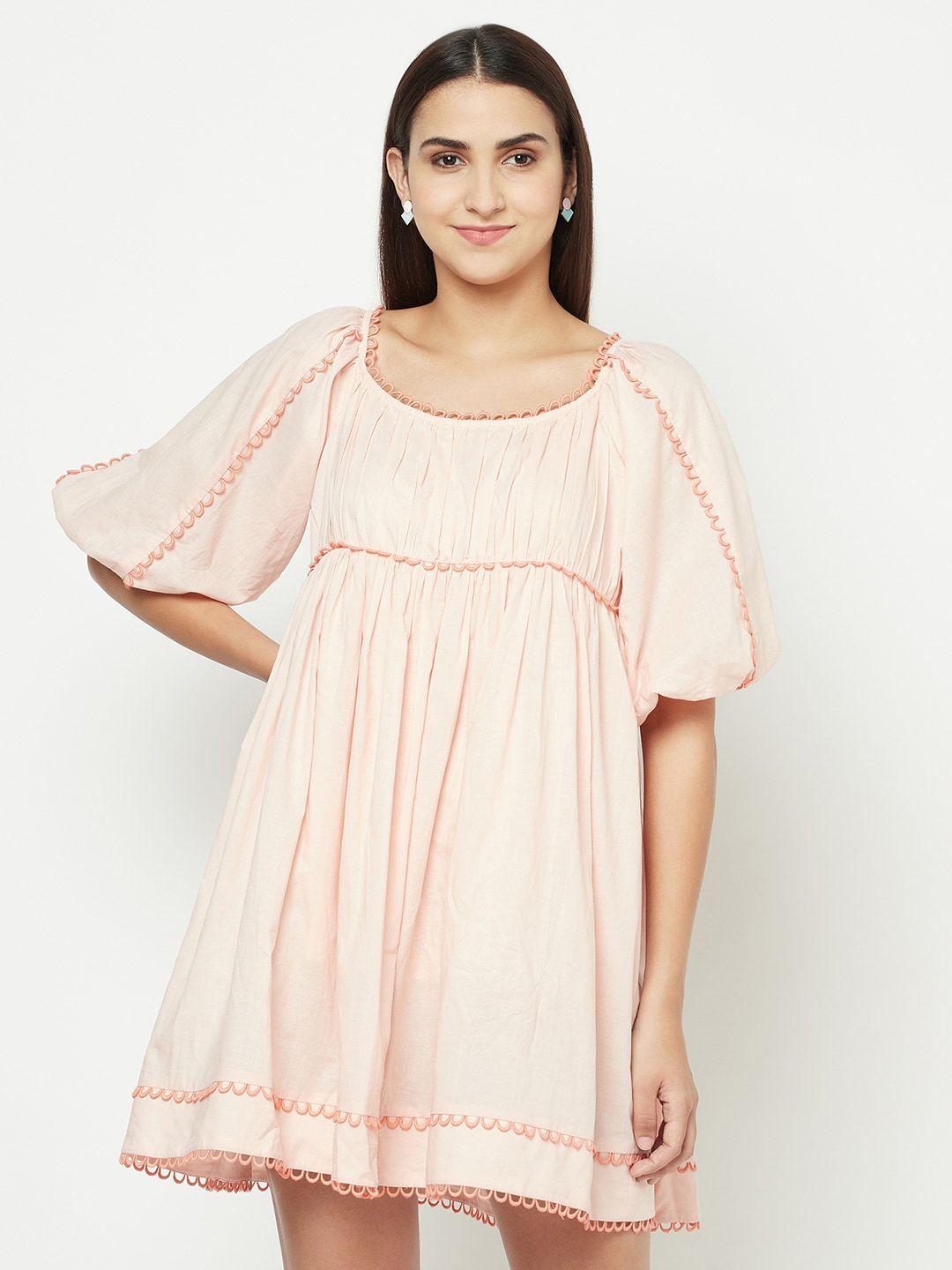 blanc9 pink a-line dress