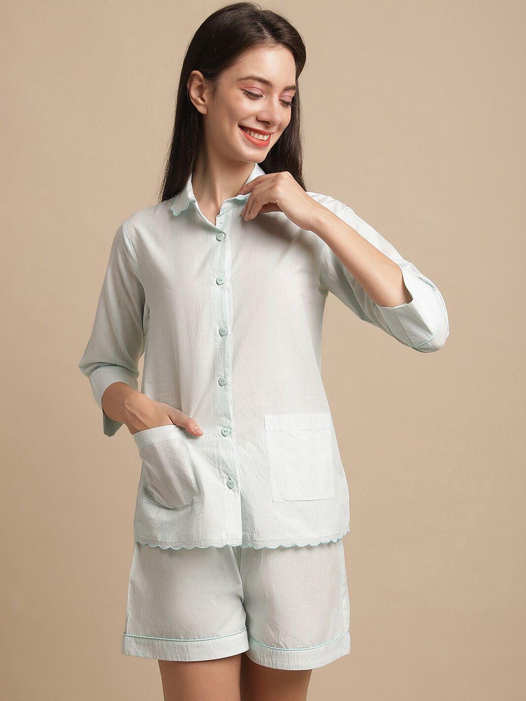 blanc9 pure cotton shirt & shorts