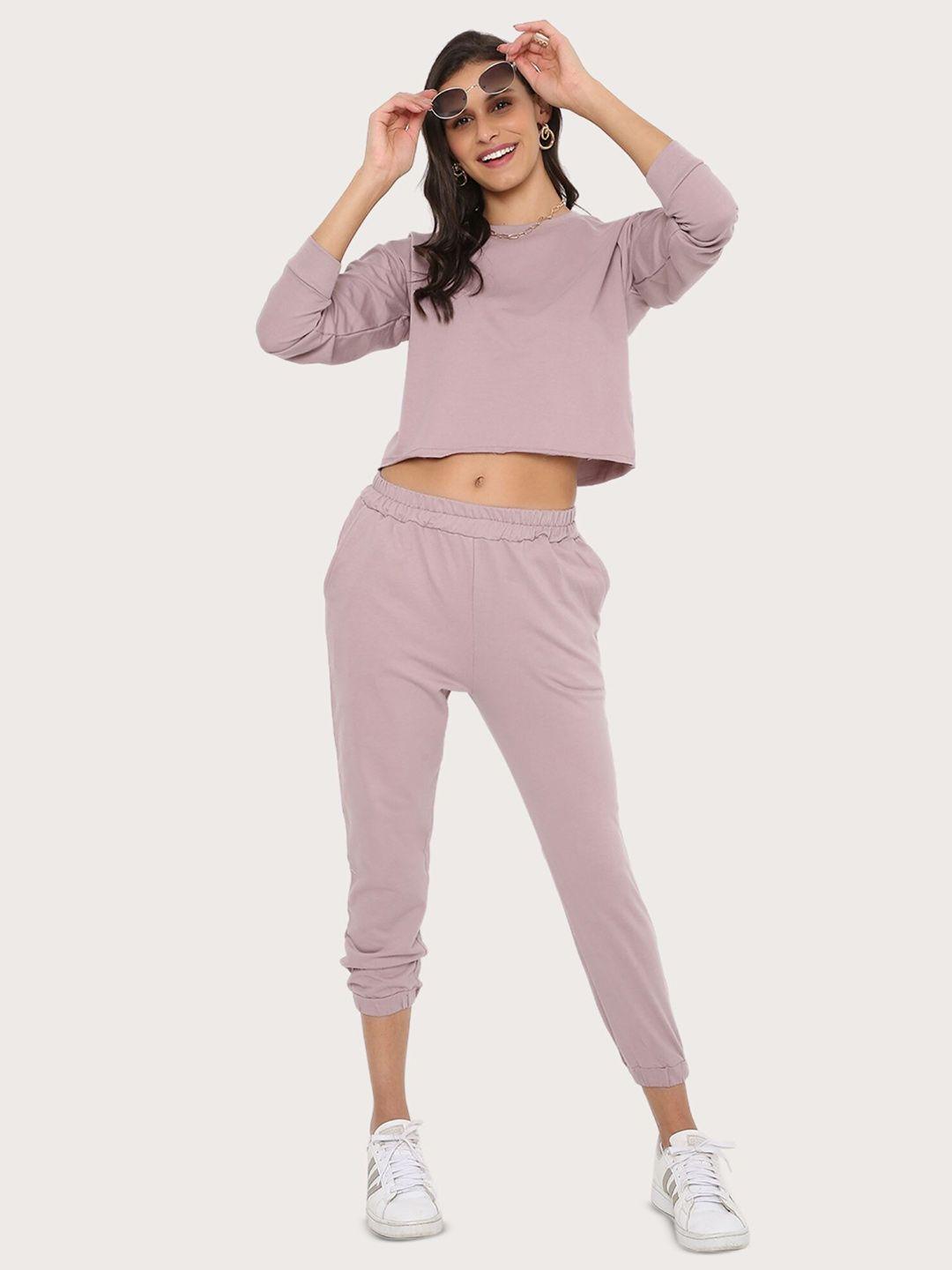 blancd round neck sweatshirt & flared joggers co-ords