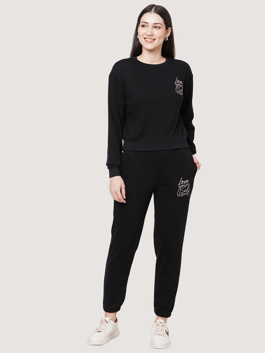blancd round neck sweatshirt & flared joggers co-ords
