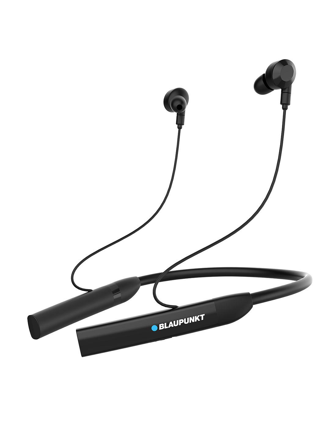 blaupunkt be200 neckband with real time monitoring bluetooth headset - black