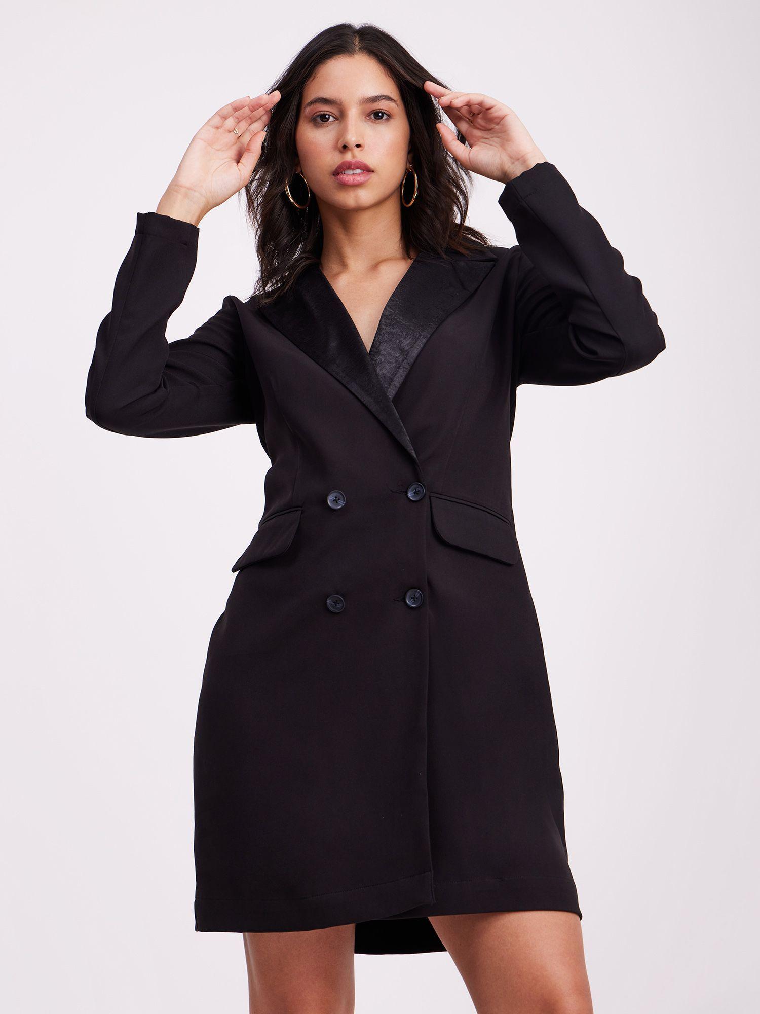 blazer dress - black