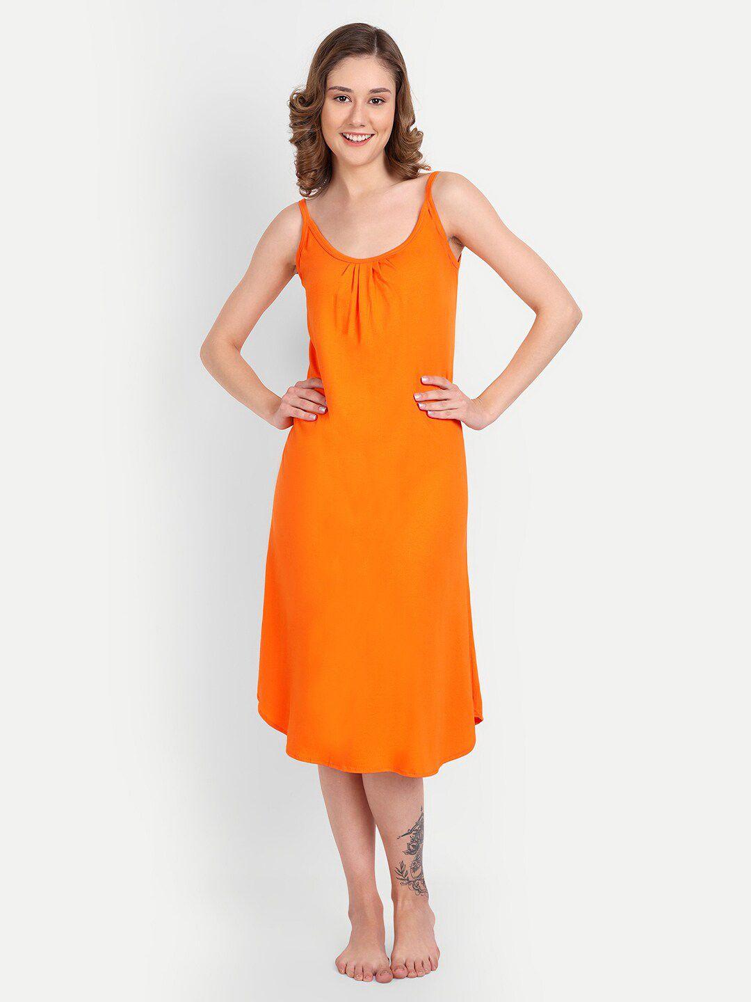 blazon scoop neck sleeveless pure cotton midi nightdress