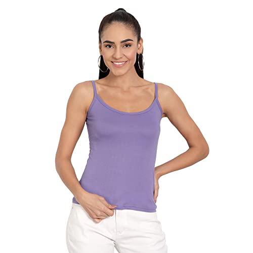 blazon women’s cotton hosiery bae strappy top (11011_blz_lav_01_l_lavender_l)