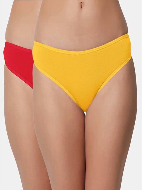 bleeding heart yellow & red thongs - pack of 2