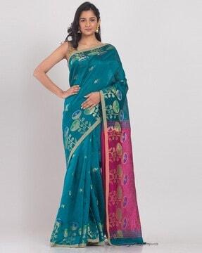 blended cotton handloom saree