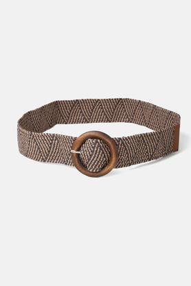 blended solid casual wear belts - brown