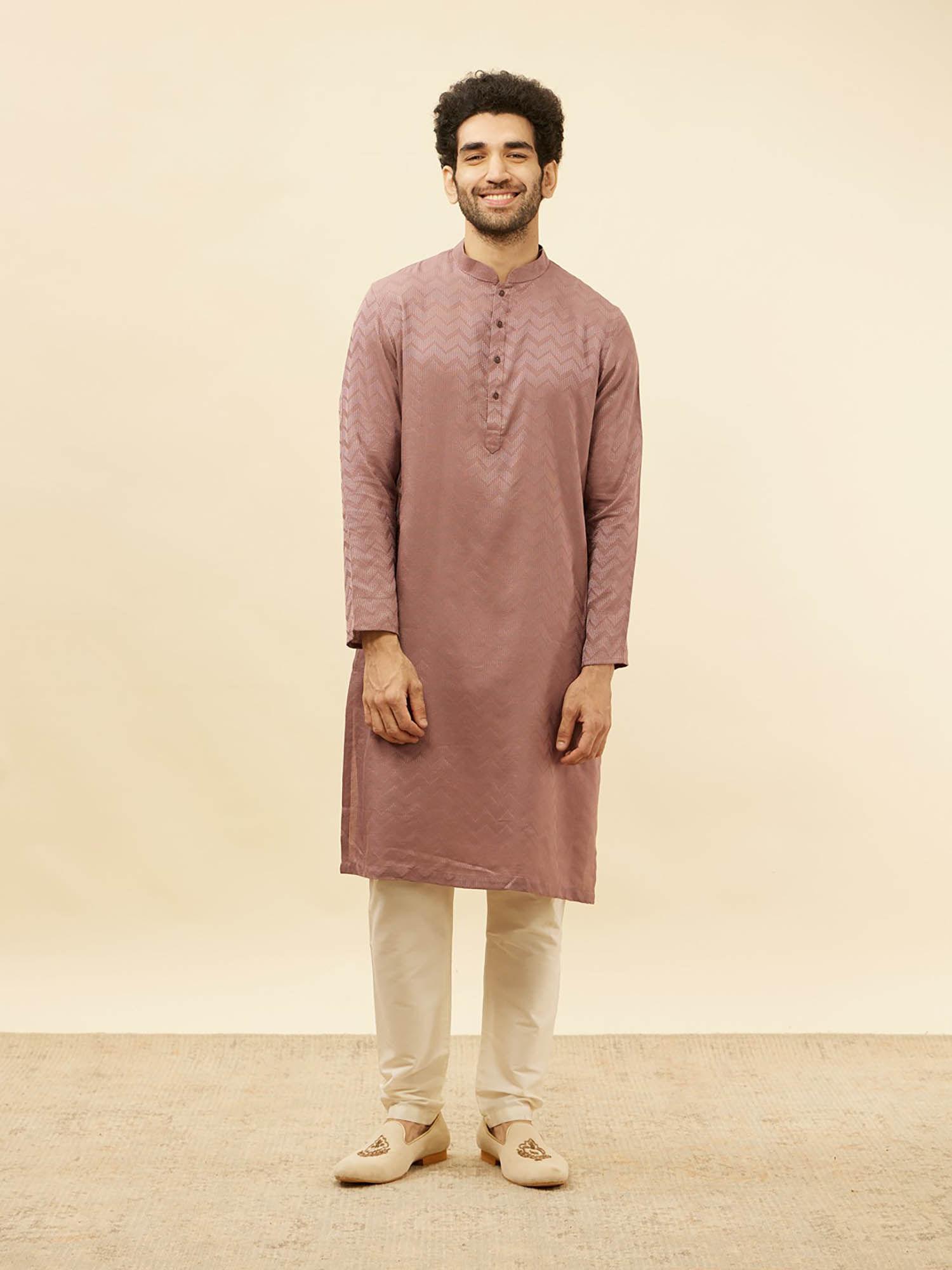 blended viscose woven kurta for men