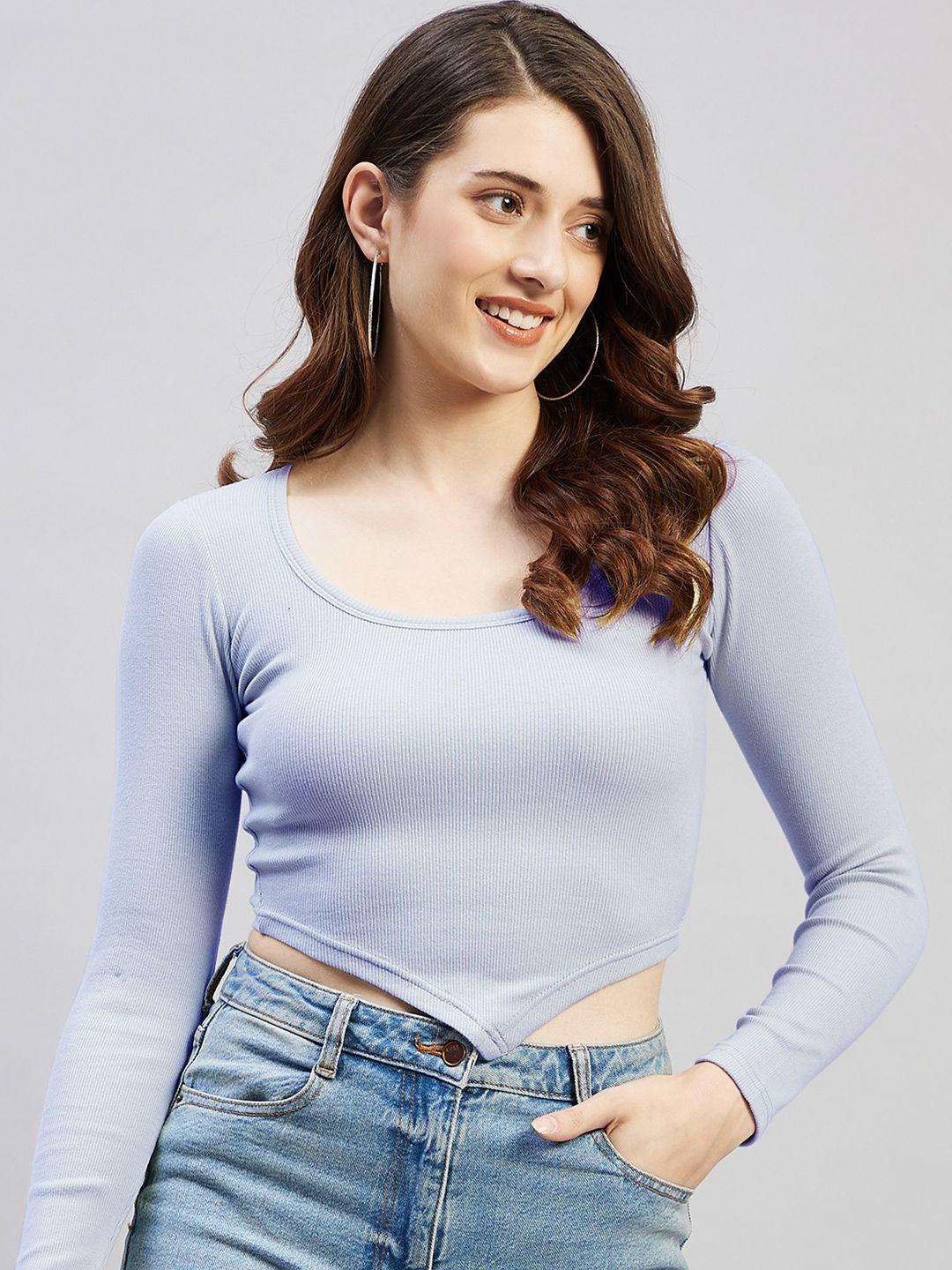 blinkin lavender ribbed crop top