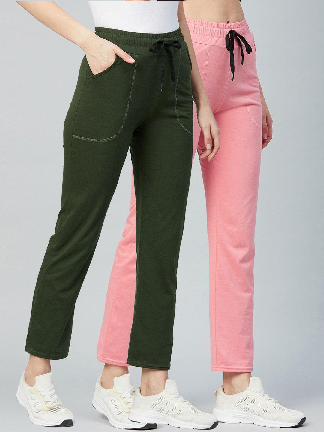 blinkin women pack of 2 solid track pants