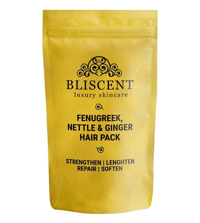 bliscent brown fenugreek, nettle & ginger hair pack - 100 gm