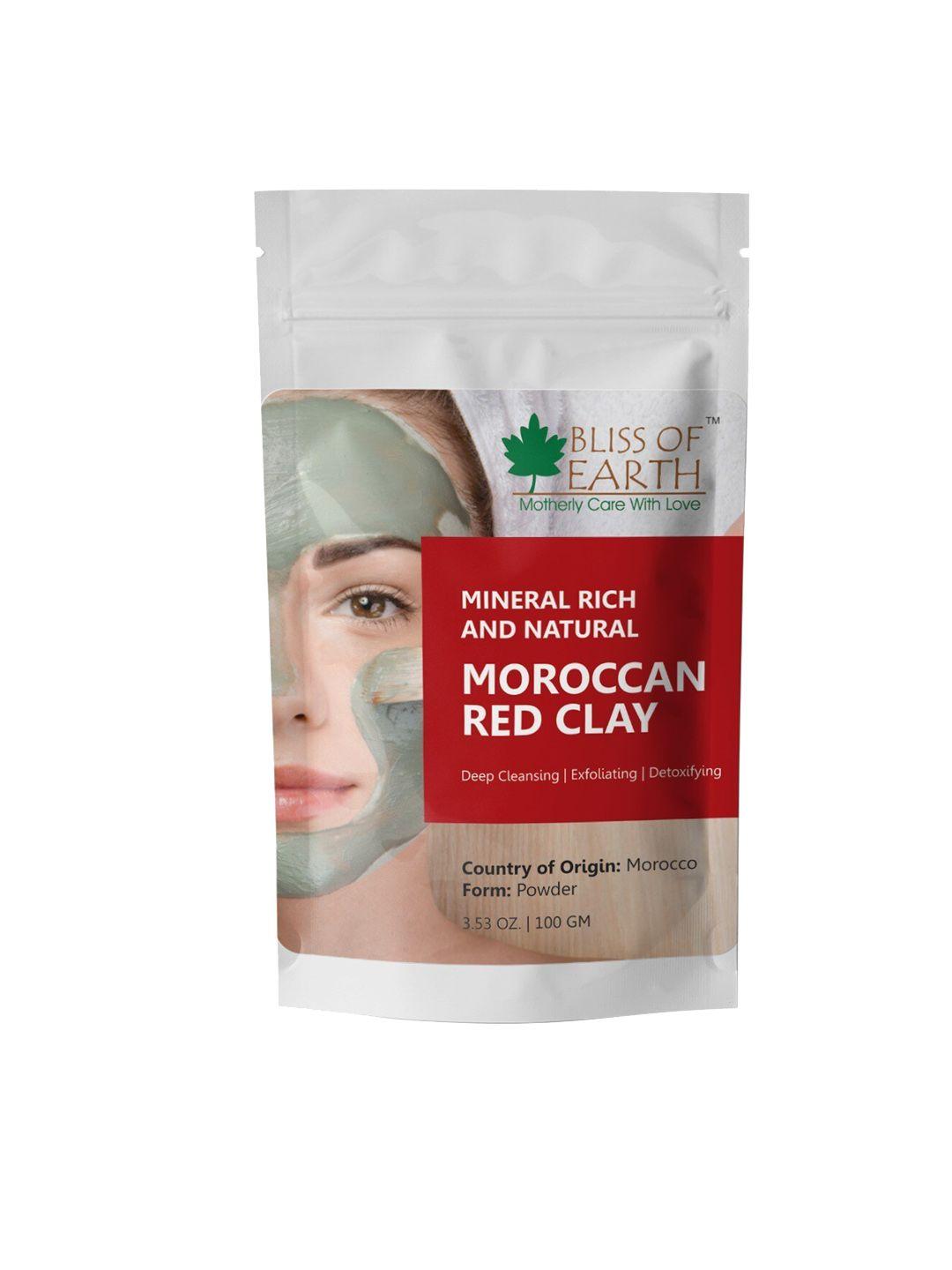 bliss of earth 100% original moroccan red clay 100gm