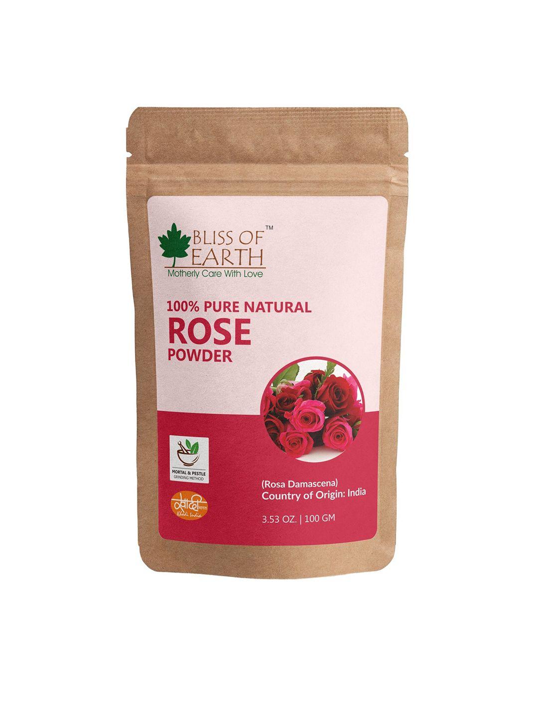 bliss of earth 100% pure rose powder 100gm
