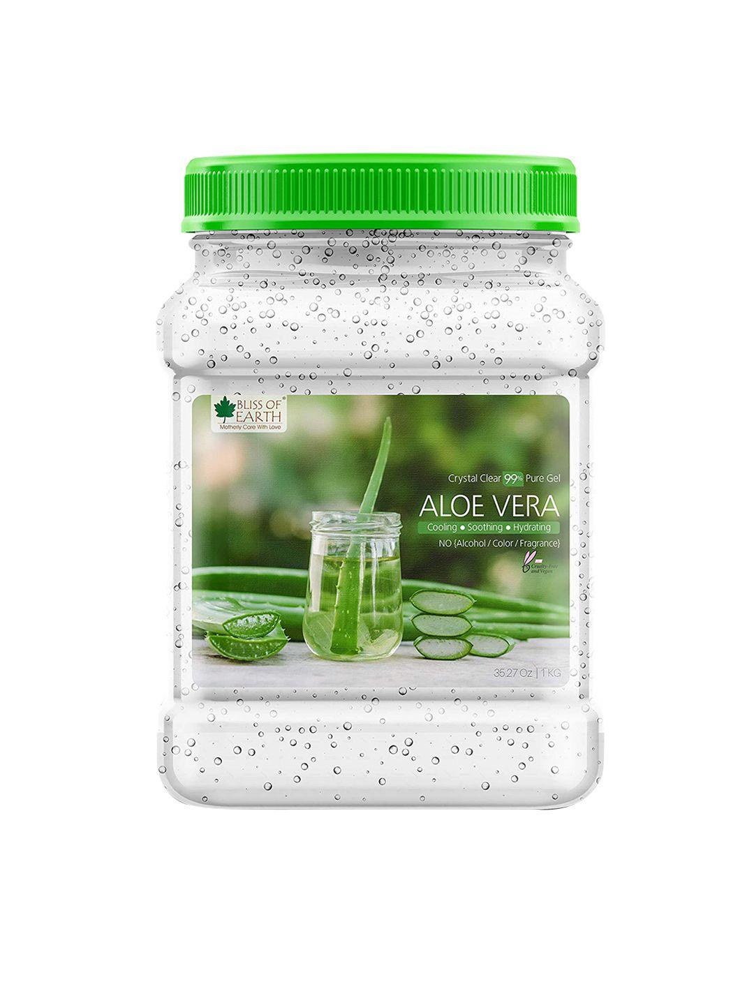 bliss of earth 99% pure crystal clear aloe vera gel for cooling & soothing - 100 g