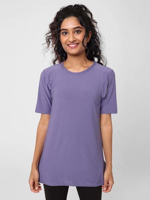 blissclub mauve relaxed fit sports t-shirt