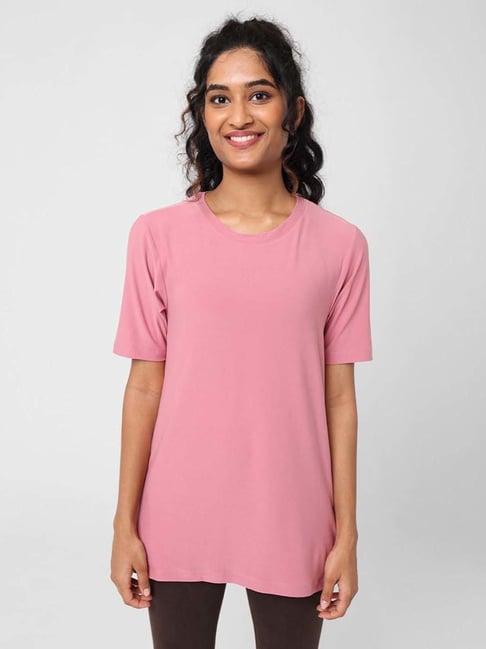 blissclub pink relaxed fit sports t-shirt