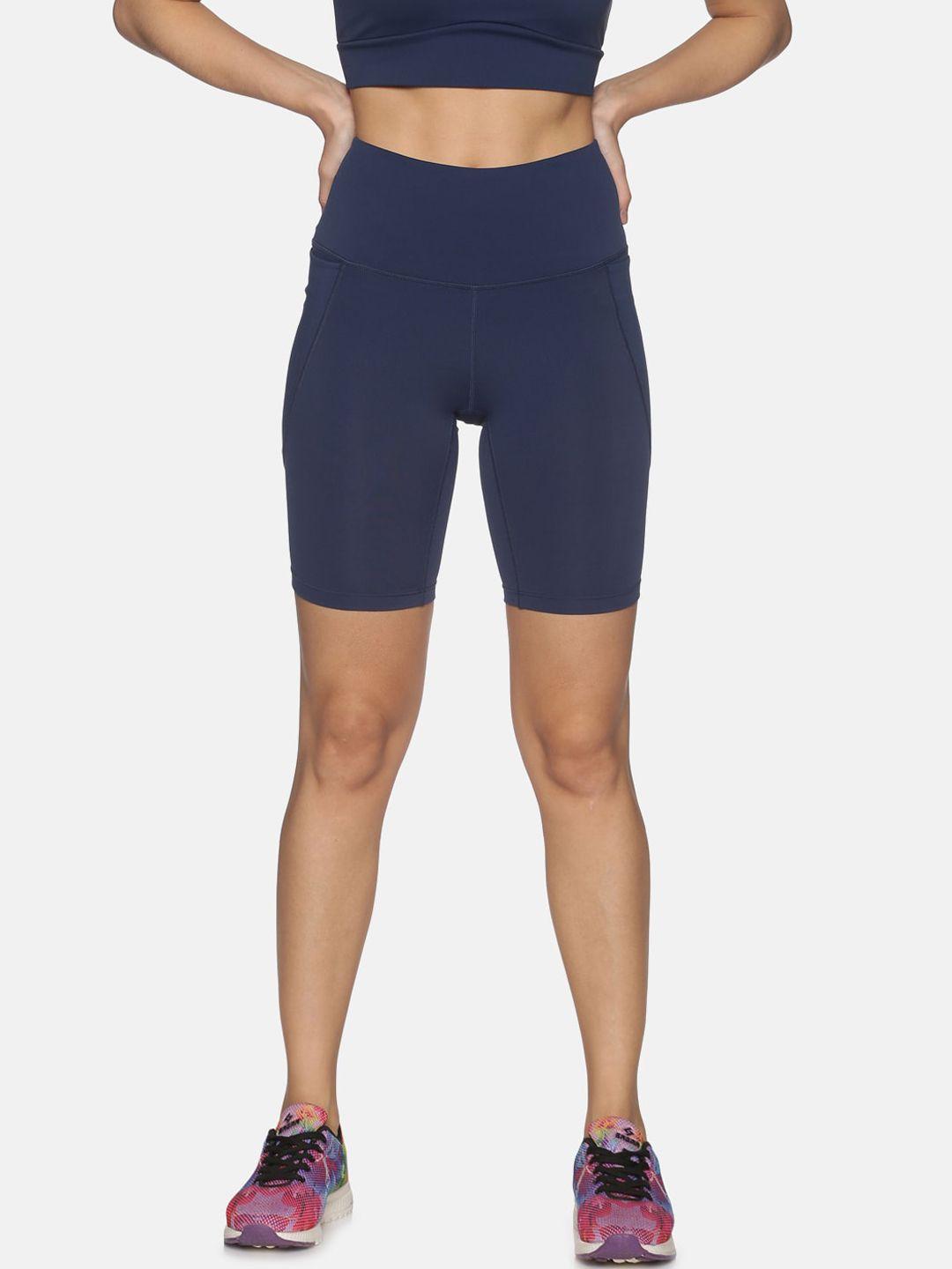 blissclub women navy blue high waist the ultimate cycling shorts