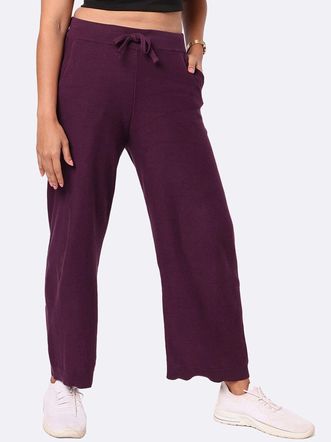 blissclub women pure cotton relaxed-fit track pants