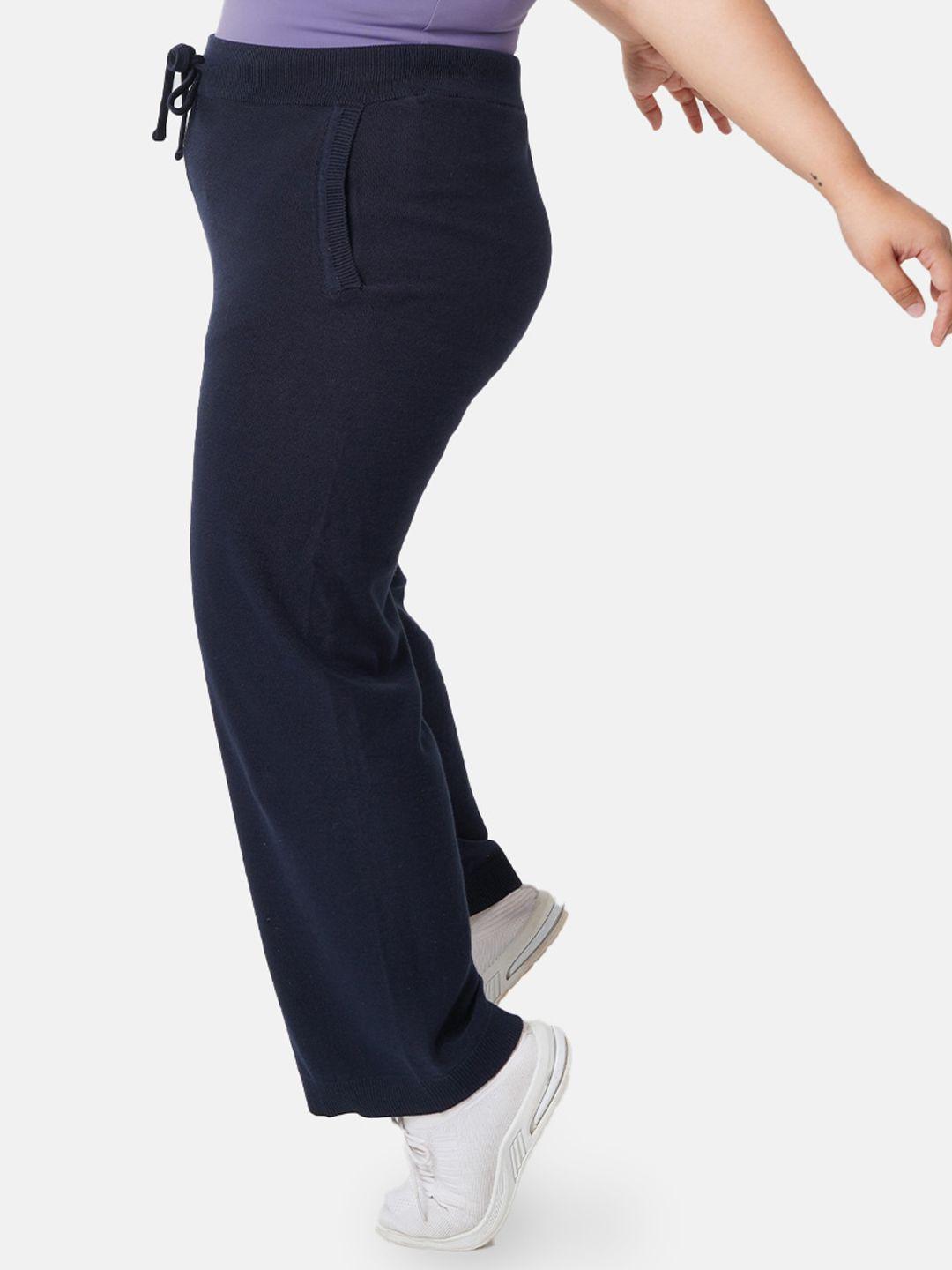 blissclub pure cotton relaxed straight fit mid-rise trackpants