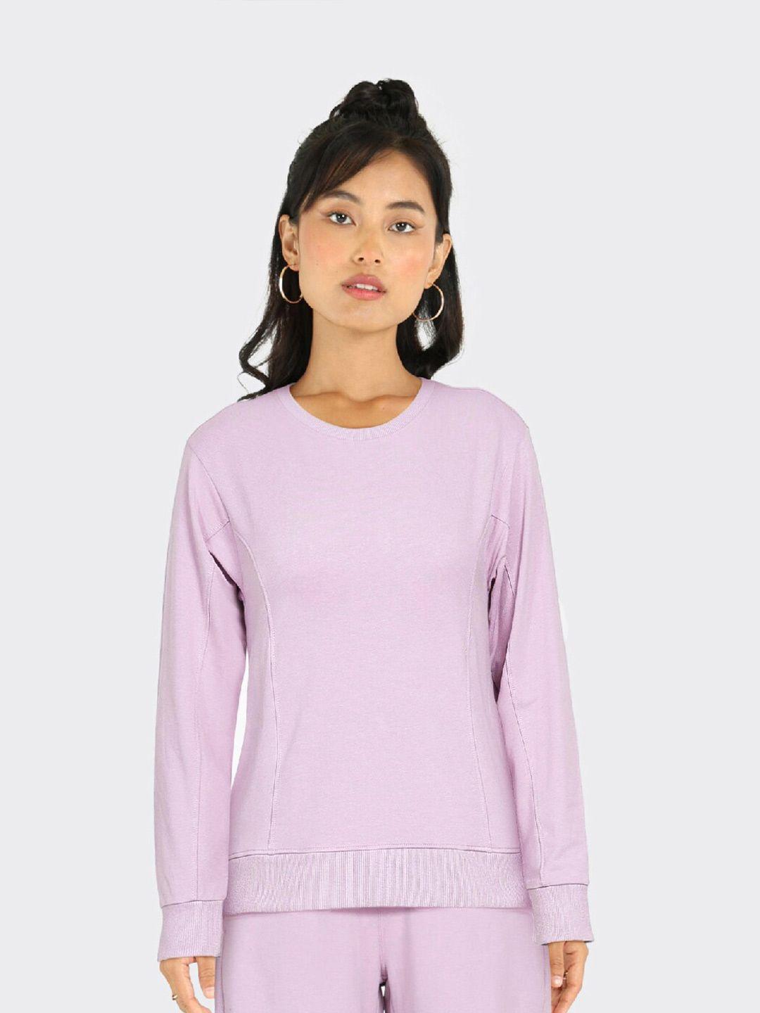 blissclub round neck cotton sweatshirt