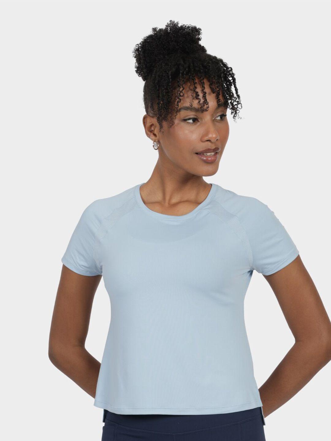 blissclub round neck raglan sleeves fitted top