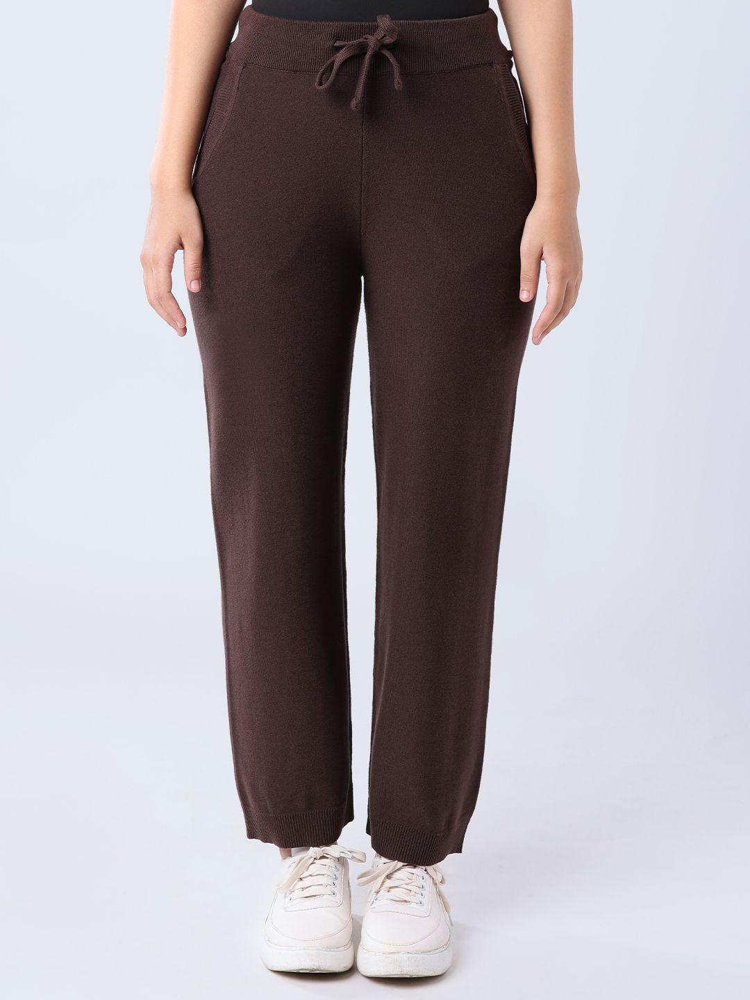 blissclub women brown move all day pure cotton pants