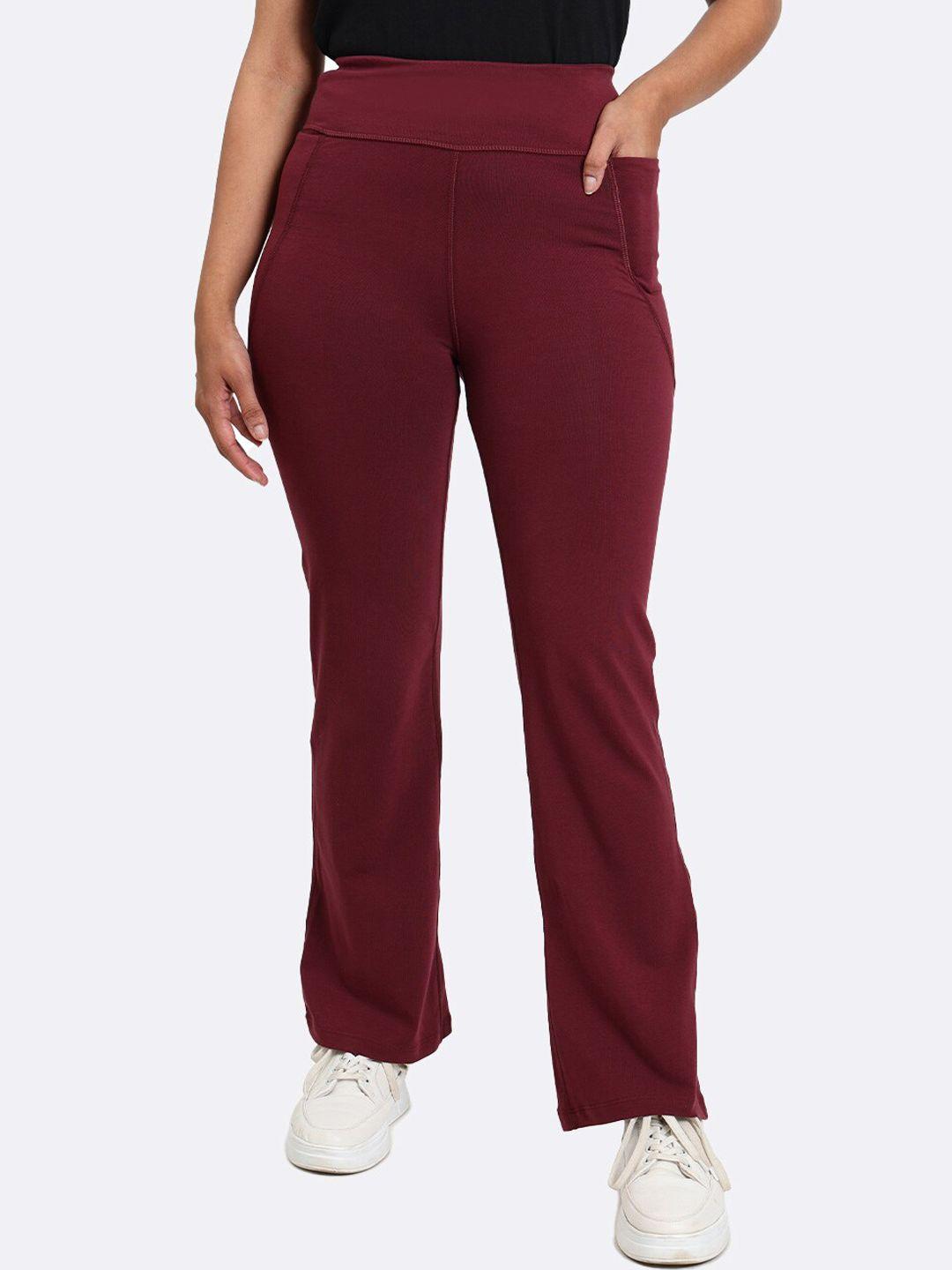 blissclub women high waist boot cut sports track pants