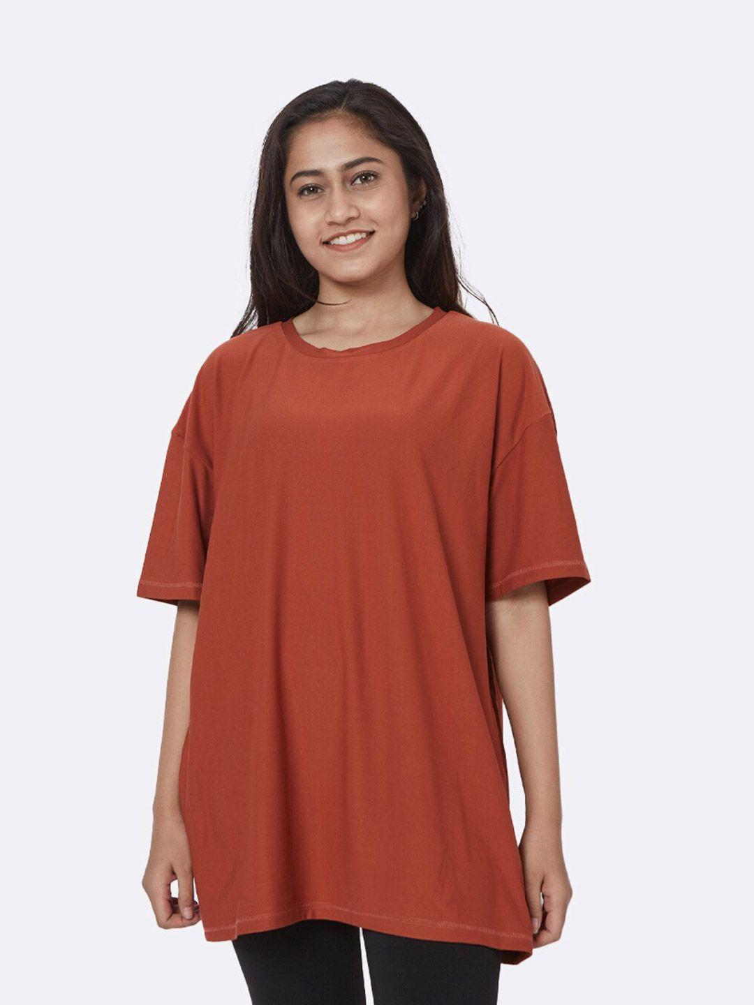 blissclub women rust breezy boyfriend tee