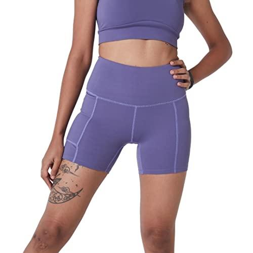 blissclub women the ultimate shorties | high waist |mid thigh length | gym shorts for women | 2 pockets | cloudsoft fabric.