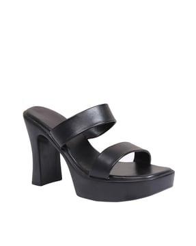 block heeled sandals with straps