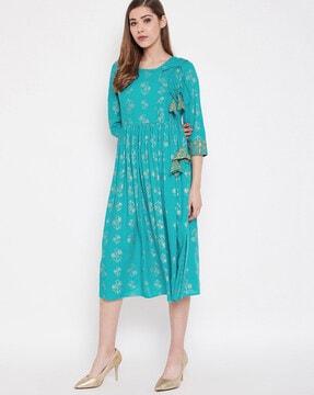 block print dress