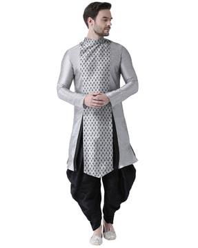 block print full sleeves long kurta