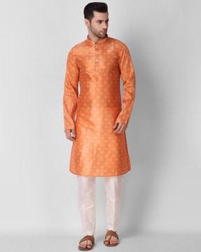 block print long kurta