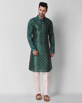 block print long kurta