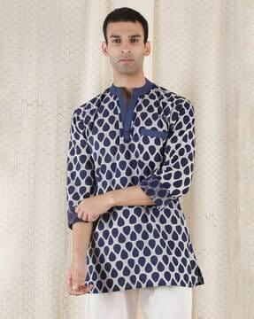 block print long kurta