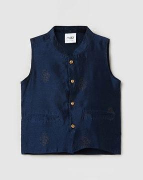 block print nehru jacket