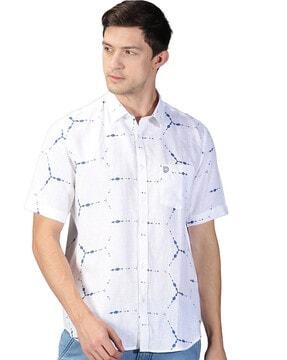 block print regular fit shirt