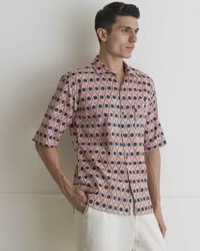 block print regular fit shirt