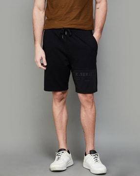 block print regular fit shorts
