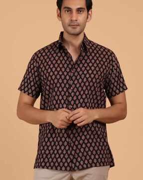 block print short kurta