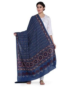 block printed dupatta